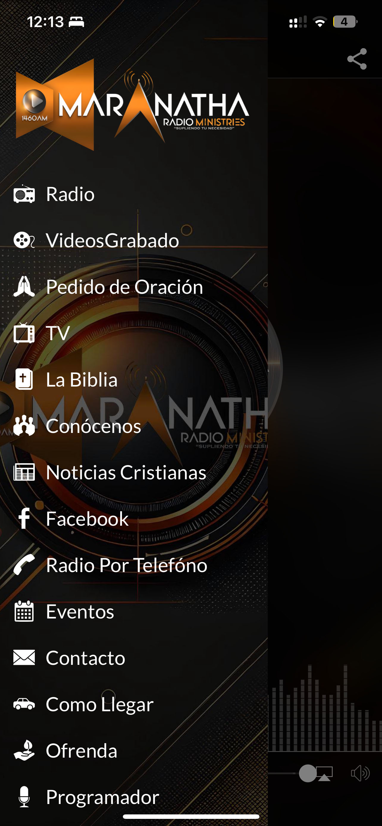App Area de Menu