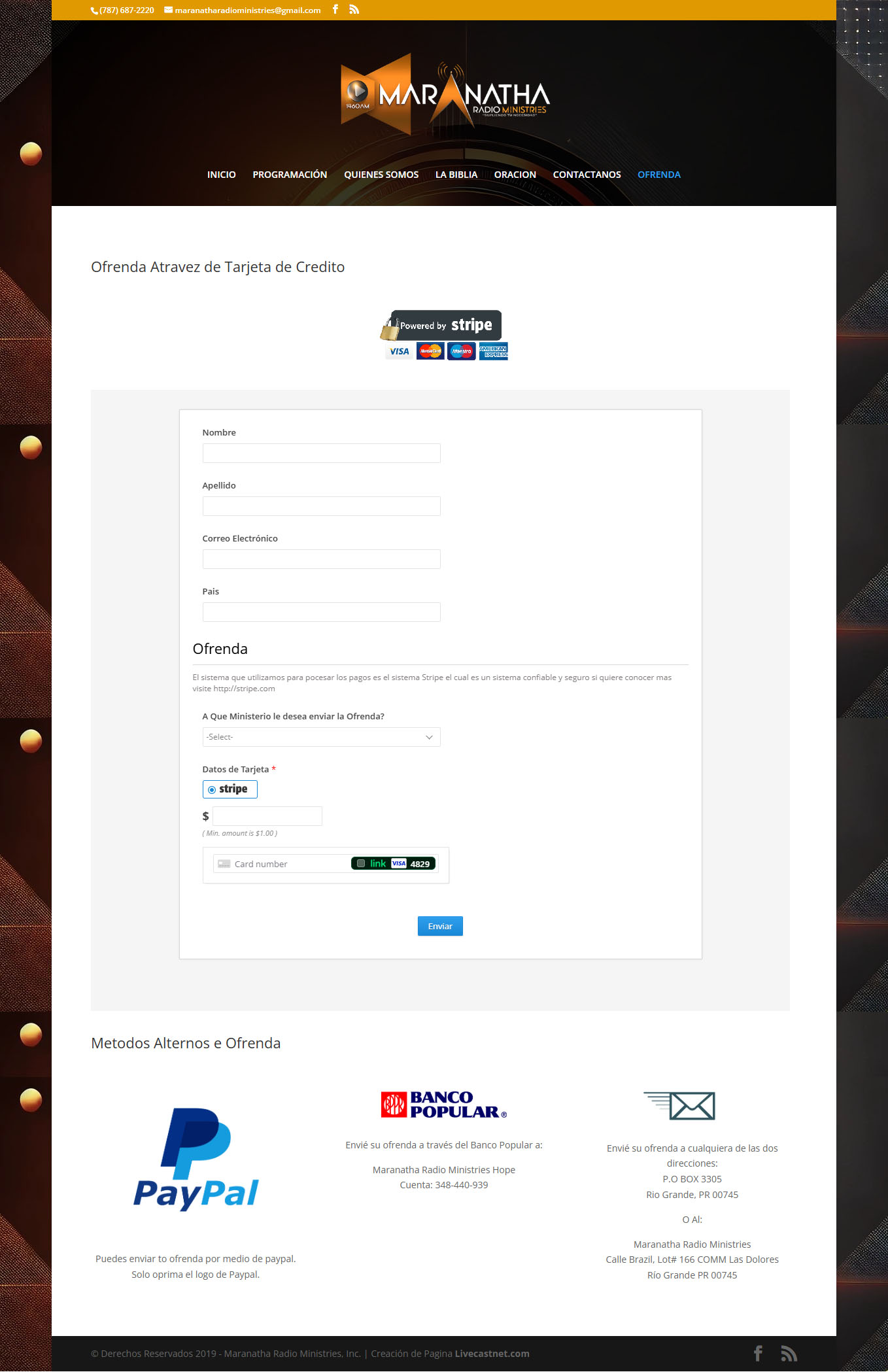 Web Area de Ofendas