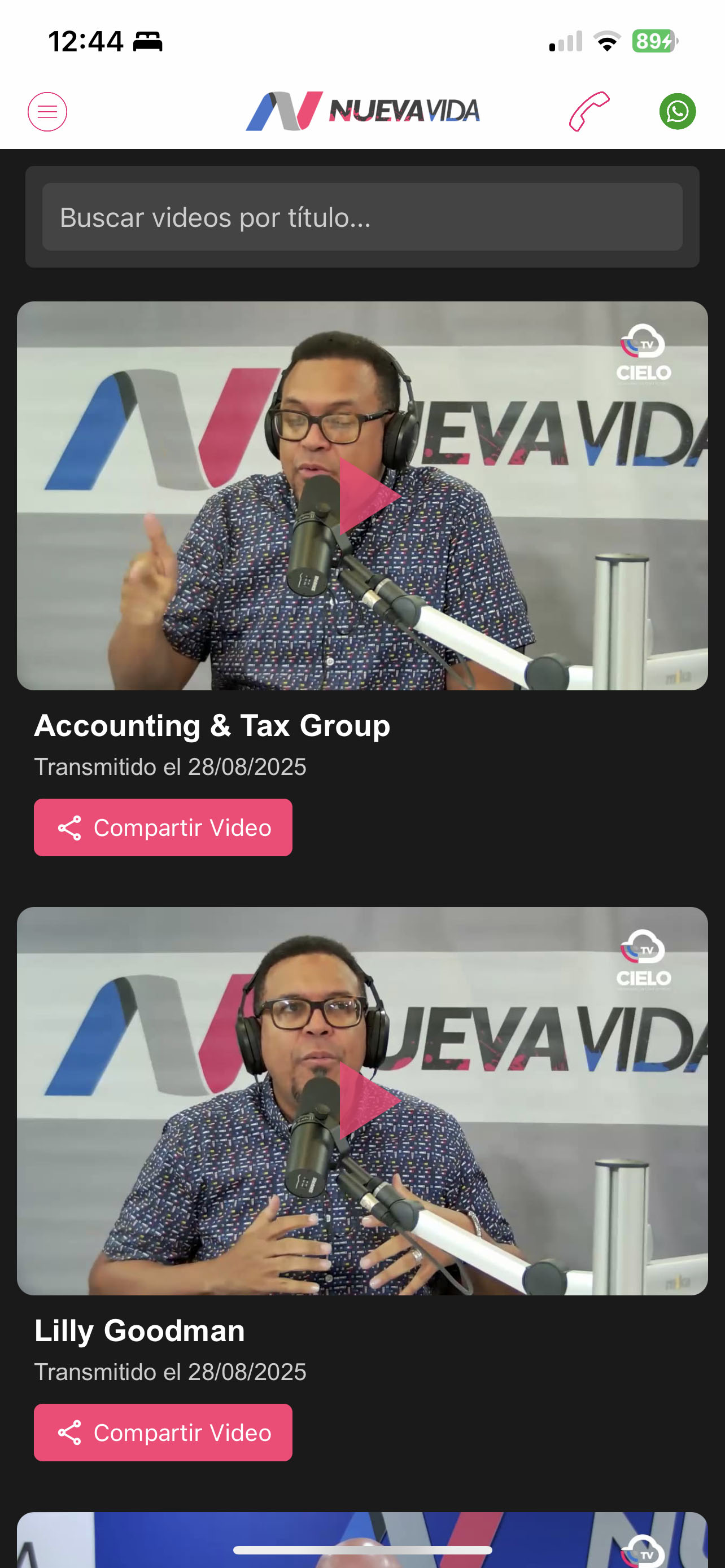 App iOS de Nueva Vida - En Vivo